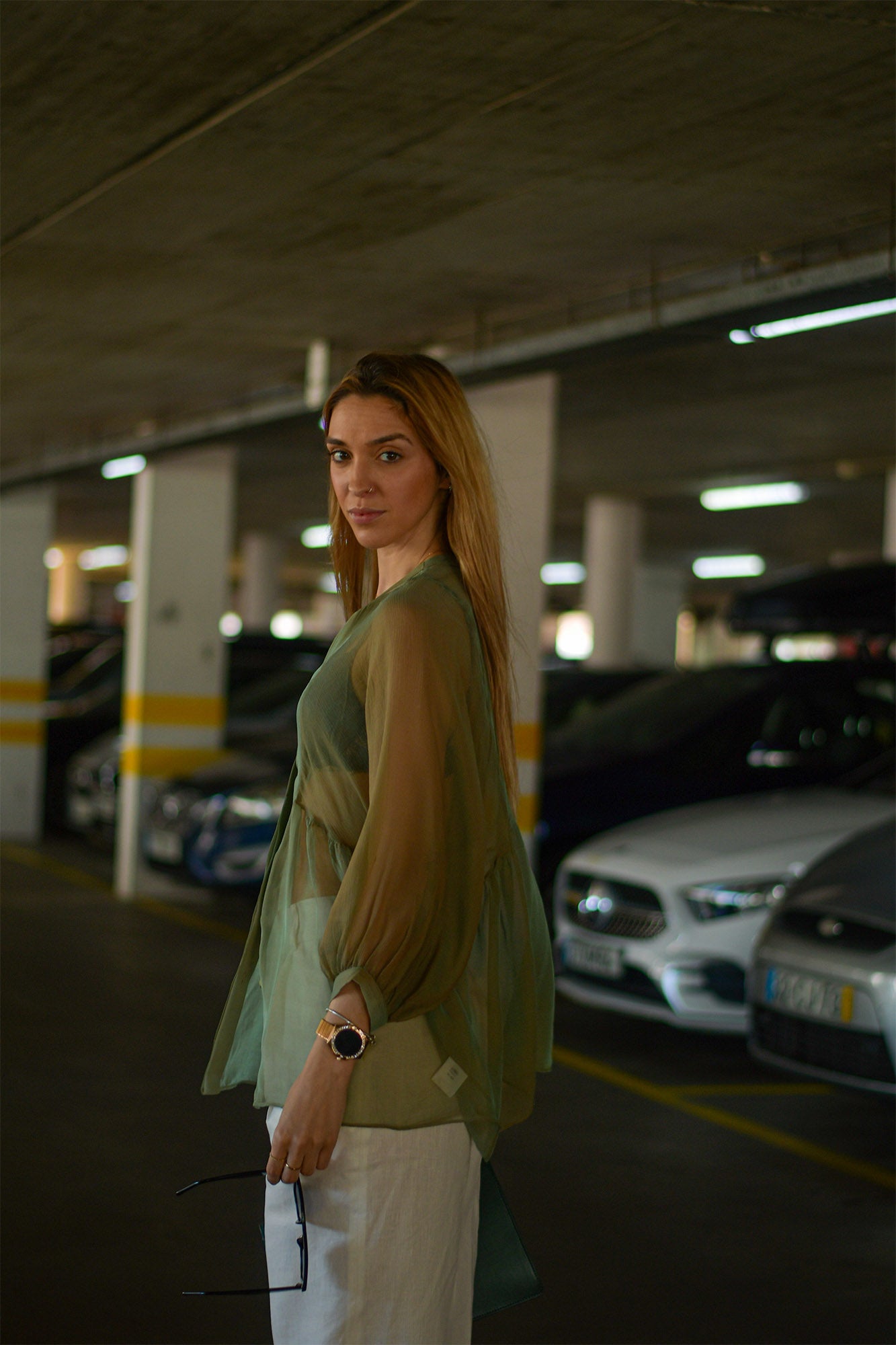 Blusa Verde Transparente