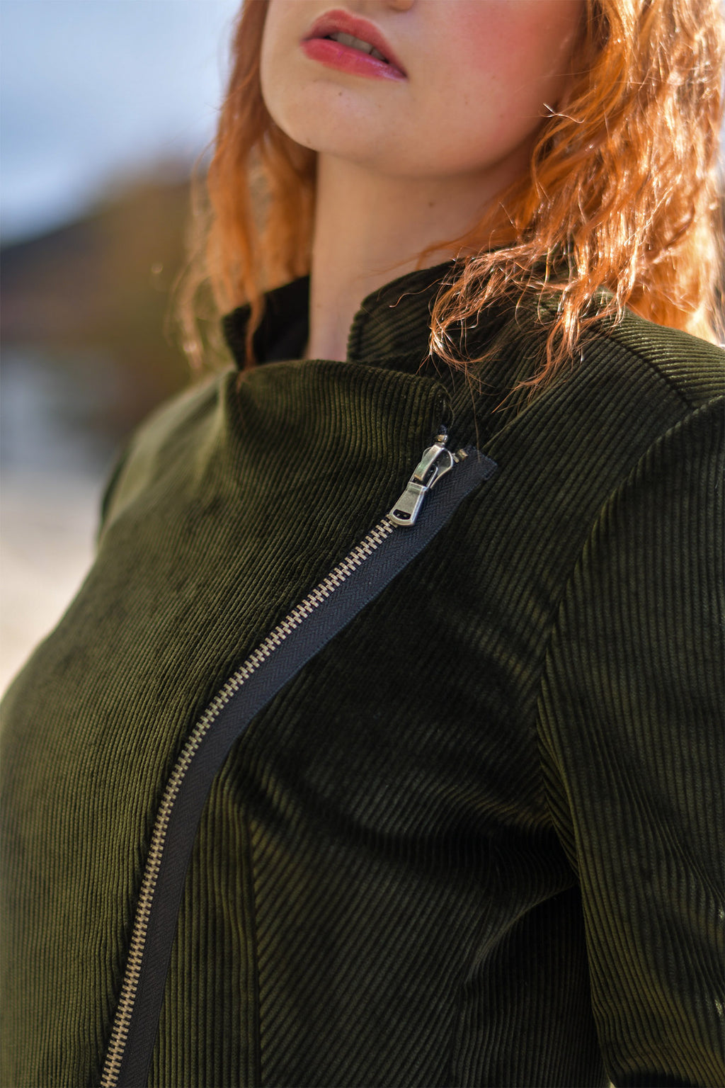 Blusão Bombazina Verde Escuro