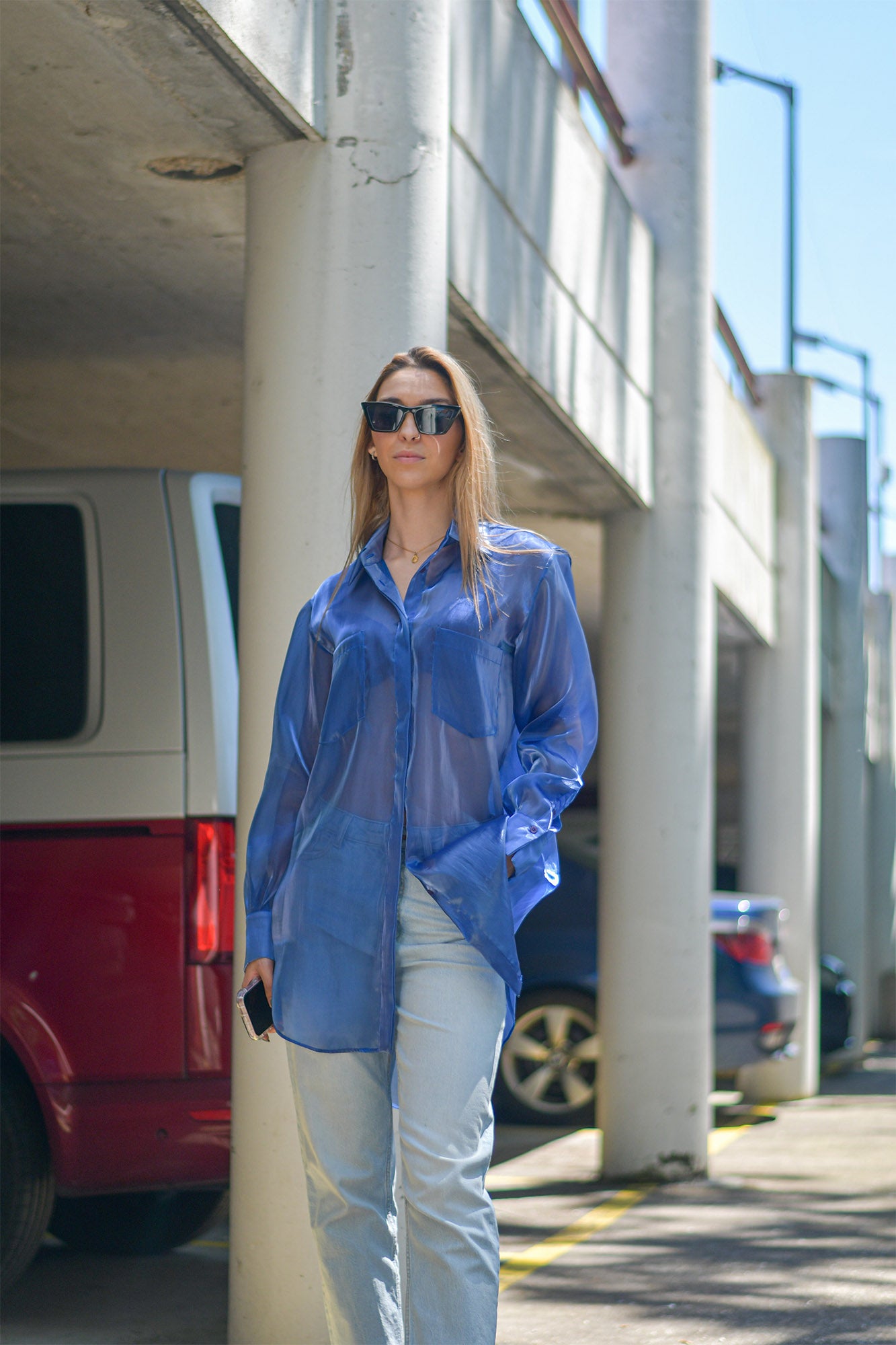 Camisa Oversized Azul Transparente Limited Edition