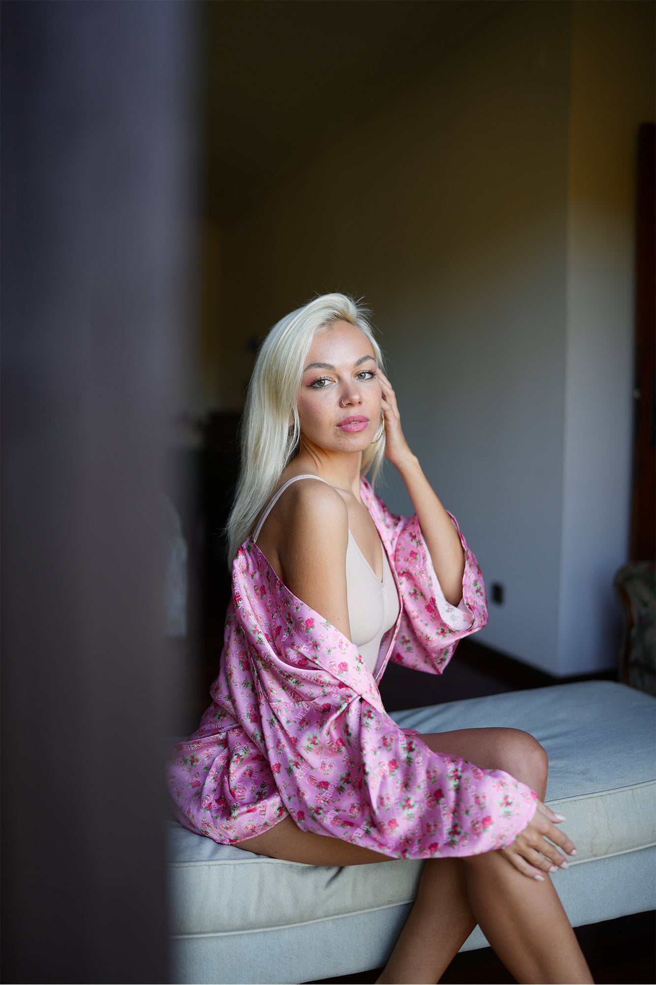 Quimono de Seda Rosa Florido Limited Edition