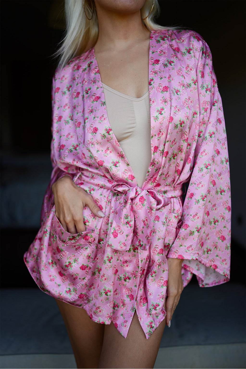 Quimono de Seda Rosa Florido Limited Edition