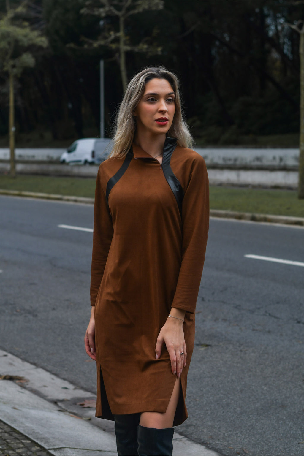 Vestido Suede Canela Limited Edition